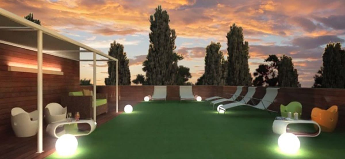 Exterior render image of penthouse terrace by GAYARRE