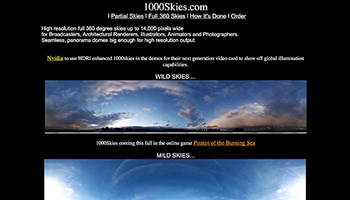1000skies home page web site
