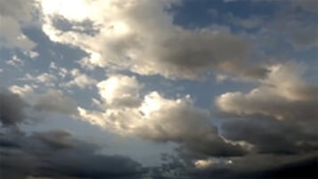 Video footage of time lapse sunset sky with cumulus [4K]