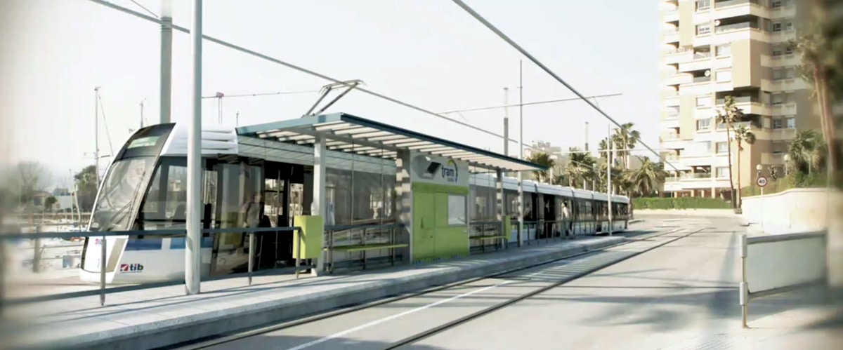 Tramway TRAM BADIA at Palma de Mallorca