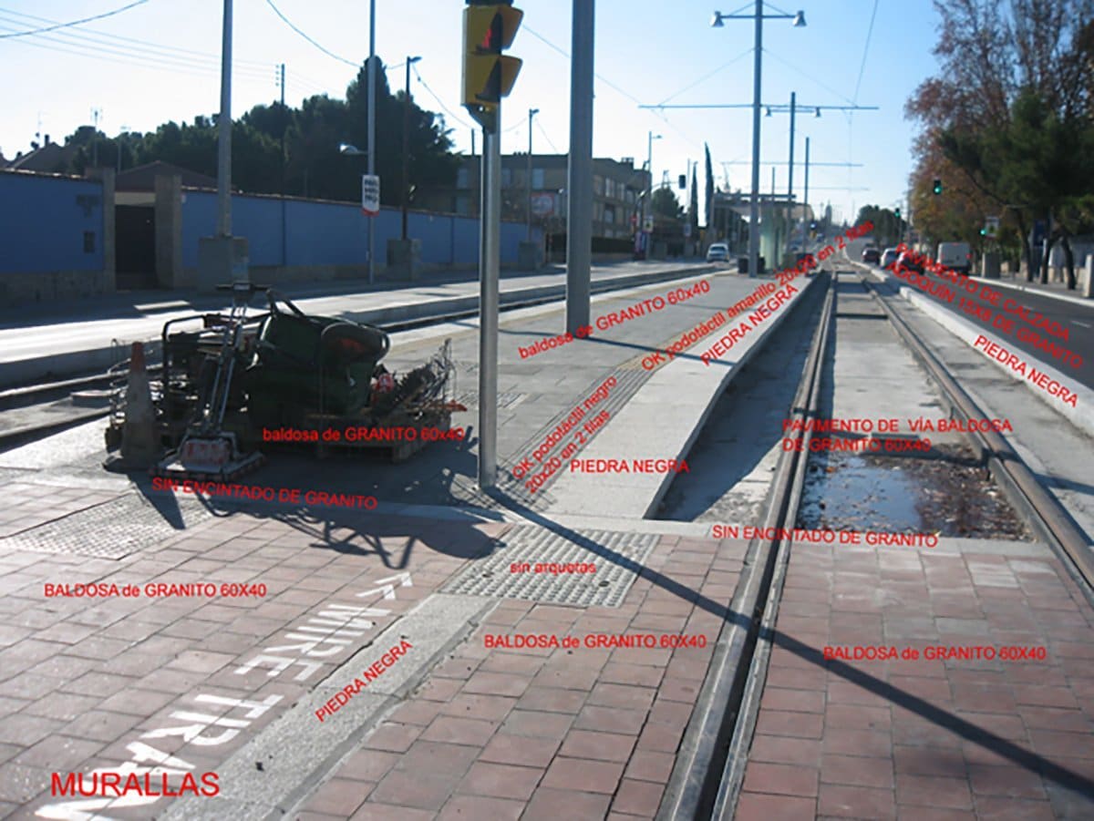 reference of material on the tramway area