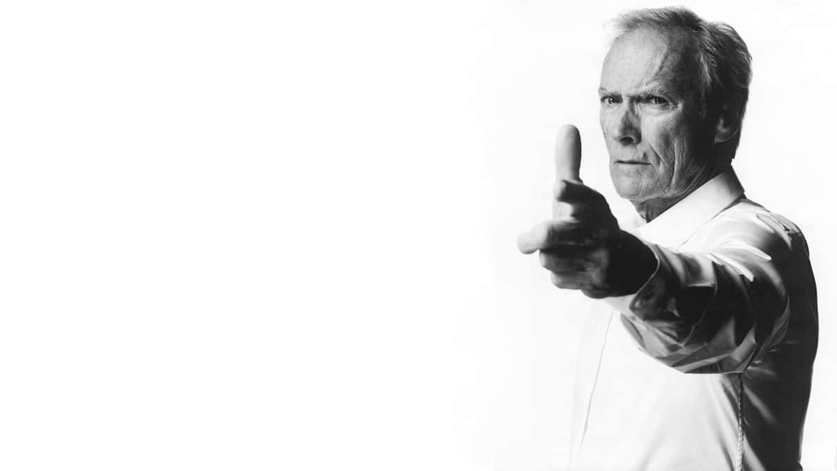 Clint Eastwood shooting with the finger