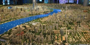 Enormous model of a city