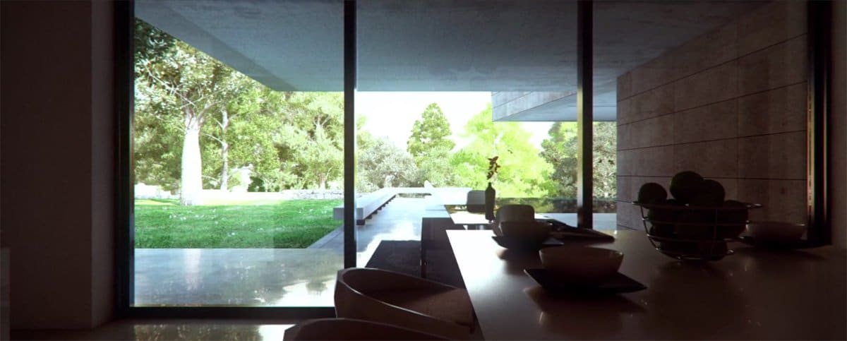 Render interior Casa Marbella of A-cero architects by GAYARRE infografia on film "alone"