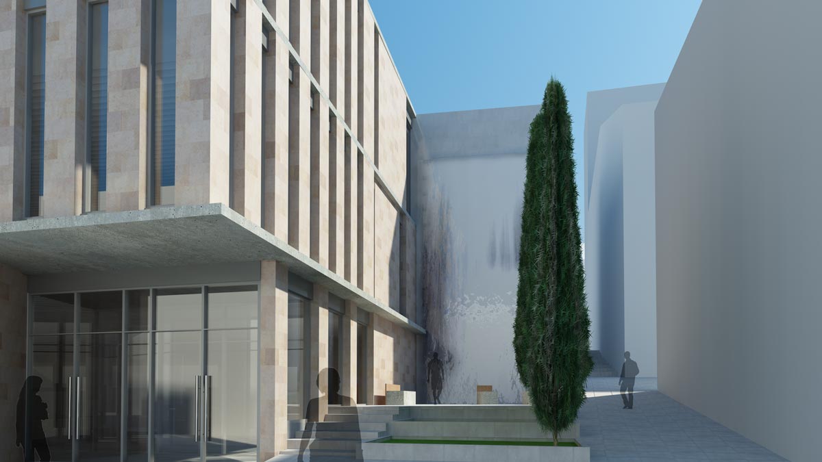 Render exterior of a office building for an architectural contest by GAYARRE infografia