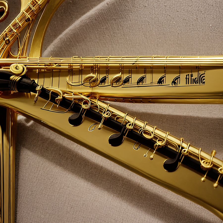 AI GAYARRE infografia logo of a musical gold instrument