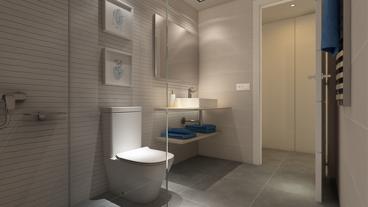 Virtual bathroom view of SEACAPE BLUE